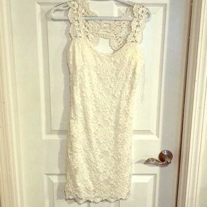 White lace cocktail dress